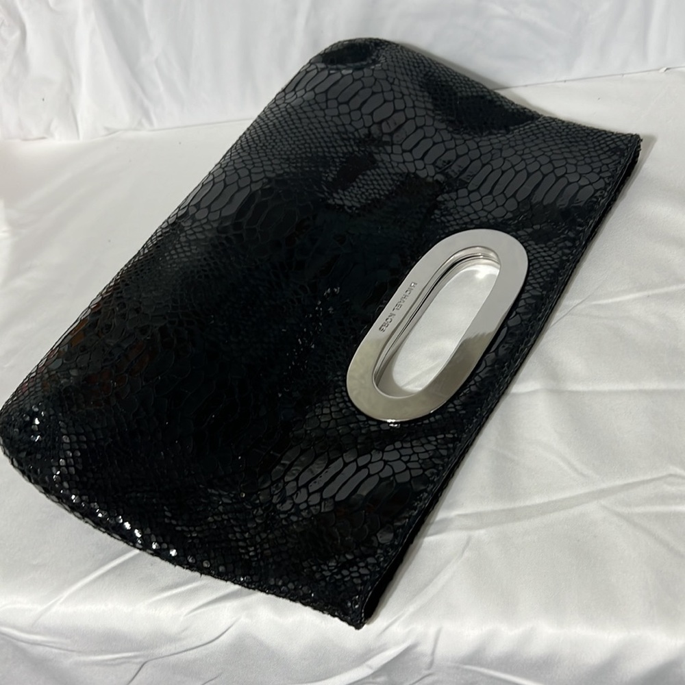 Michael Kors black patent leather clutch - Picture 7 of 9